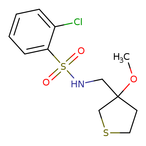 2-chloro-N-[(3-methoxythiolan-3-yl)methyl]benzene-1-sulfonamide