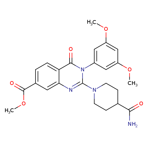 methyl 2-(4-carbamoylpiperidin-1-yl)-3-(3,5-dimethoxyphenyl)-4-oxo-3,4-dihydroquinazoline-7-carboxylate
