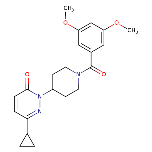 6-cyclopropyl-2-[1-(3,5-dimethoxybenzoyl)piperidin-4-yl]-2,3-dihydropyridazin-3-one