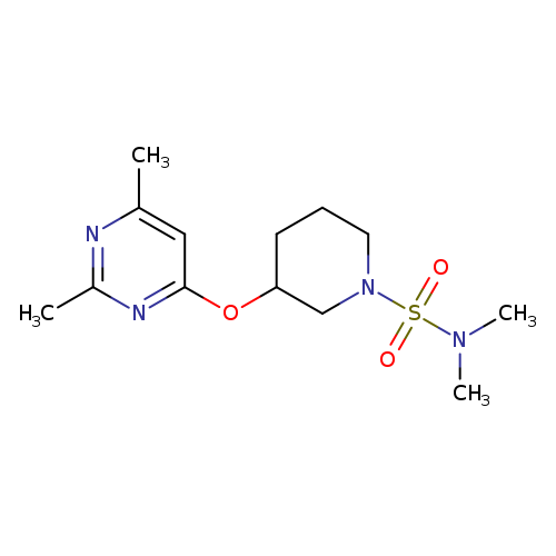 3-[(2,6-dimethylpyrimidin-4-yl)oxy]-N,N-dimethylpiperidine-1-sulfonamide