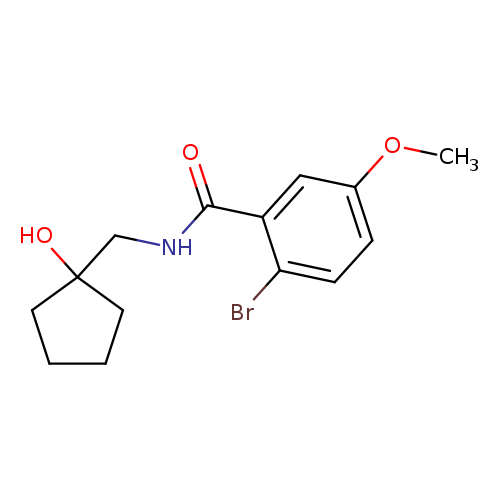 2-bromo-N-[(1-hydroxycyclopentyl)methyl]-5-methoxybenzamide