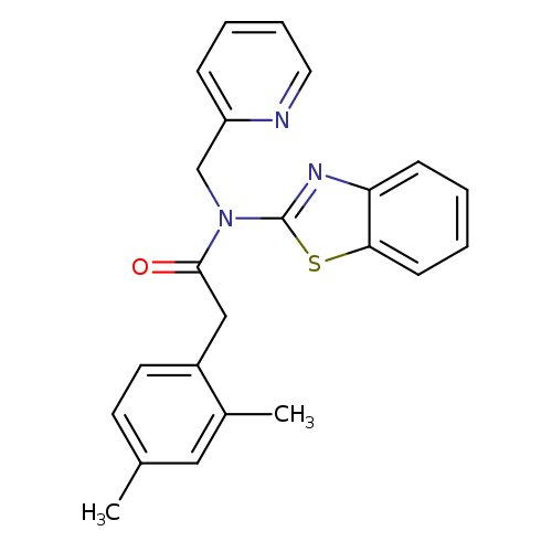 N-(1,3-benzothiazol-2-yl)-2-(2,4-dimethylphenyl)-N-[(pyridin-2-yl)methyl]acetamide