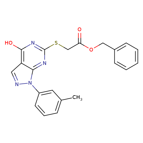 benzyl 2-{[4-hydroxy-1-(3-methylphenyl)-1H-pyrazolo[3,4-d]pyrimidin-6-yl]sulfanyl}acetate