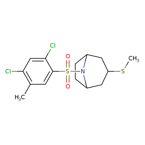 8-(2,4-dichloro-5-methylbenzenesulfonyl)-3-(methylsulfanyl)-8-azabicyclo[3.2.1]octane
