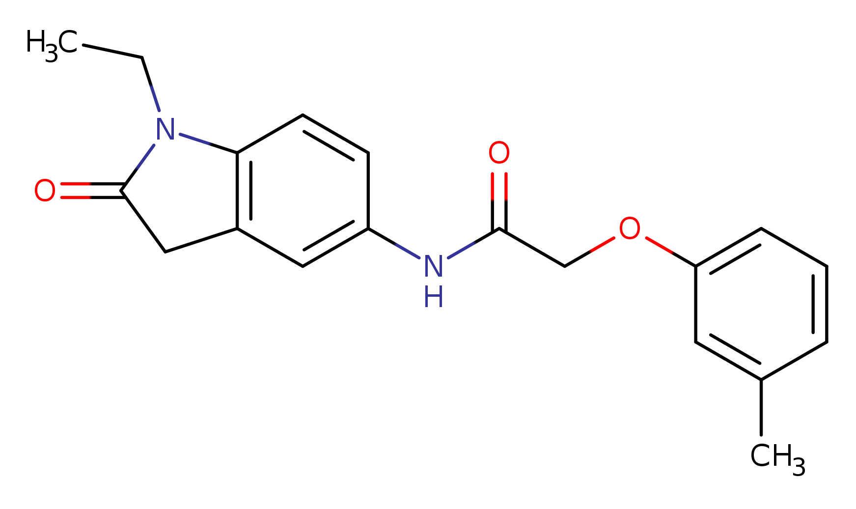 N-(1-ethyl-2-oxo-2,3-dihydro-1H-indol-5-yl)-2-(3-methylphenoxy)acetamide