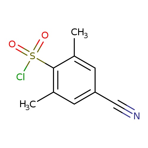 4-cyano-2,6-dimethylbenzene-1-sulfonylchloride