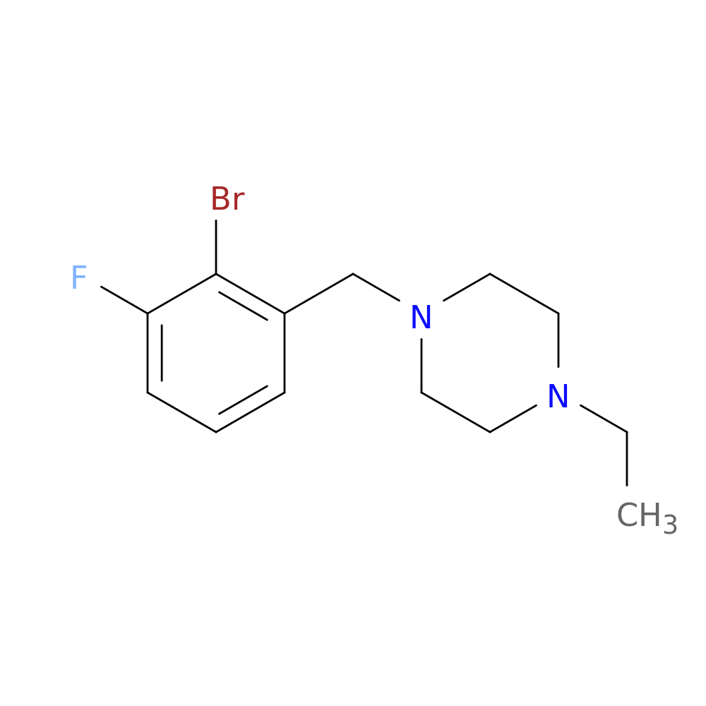 1-[(2-Bromo-3-fluorophenyl)methyl]-4-ethylpiperazine