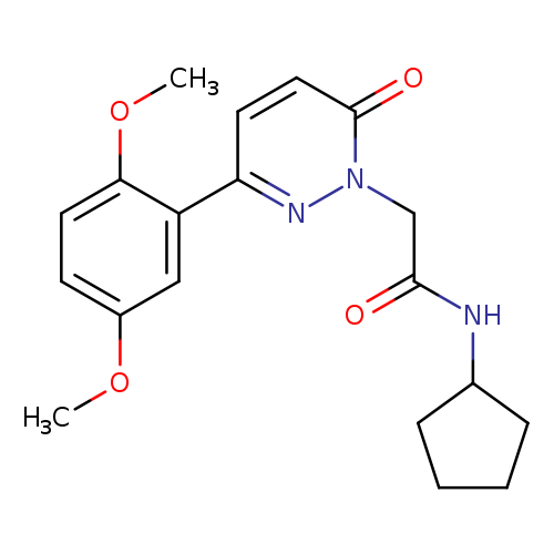 N-cyclopentyl-2-[3-(2,5-dimethoxyphenyl)-6-oxo-1,6-dihydropyridazin-1-yl]acetamide