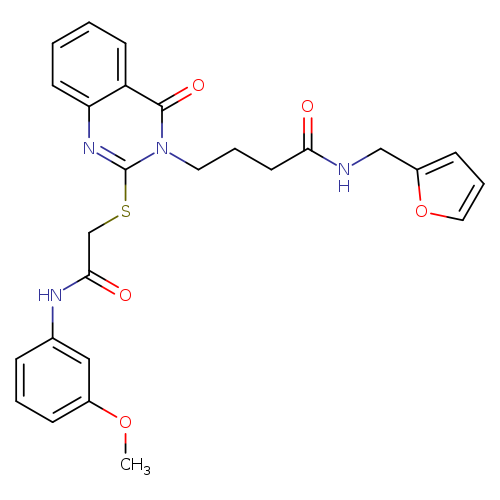 N-[(furan-2-yl)methyl]-4-[2-({[(3-methoxyphenyl)carbamoyl]methyl}sulfanyl)-4-oxo-3,4-dihydroquinazolin-3-yl]butanamide