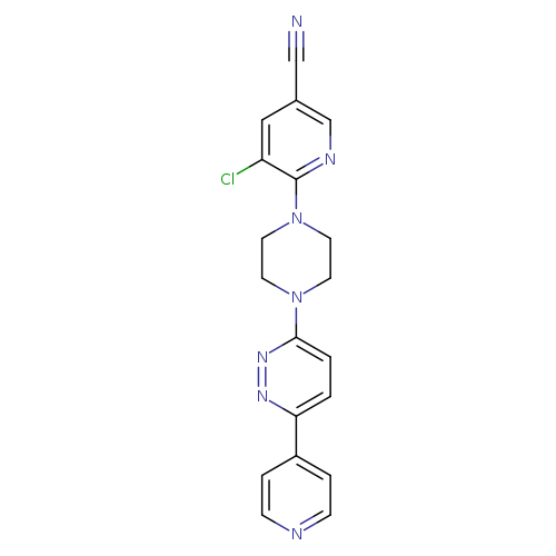 5-chloro-6-{4-[6-(pyridin-4-yl)pyridazin-3-yl]piperazin-1-yl}pyridine-3-carbonitrile