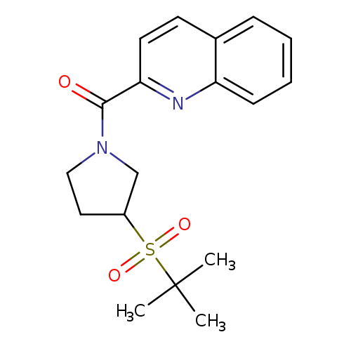 2-[3-(2-methylpropane-2-sulfonyl)pyrrolidine-1-carbonyl]quinoline