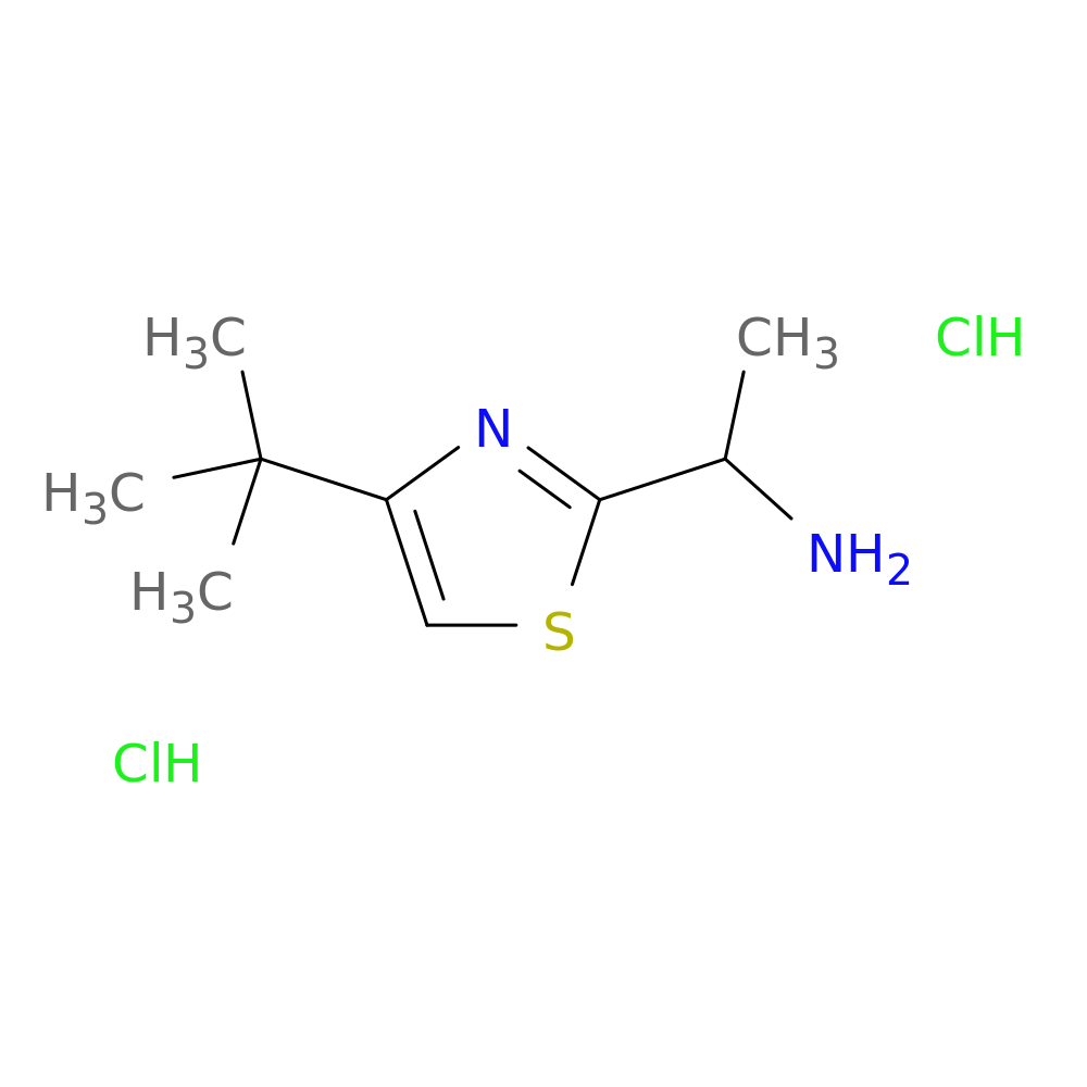 1-(4-tert-butyl-1,3-thiazol-2-yl)ethan-1-amine dihydrochloride