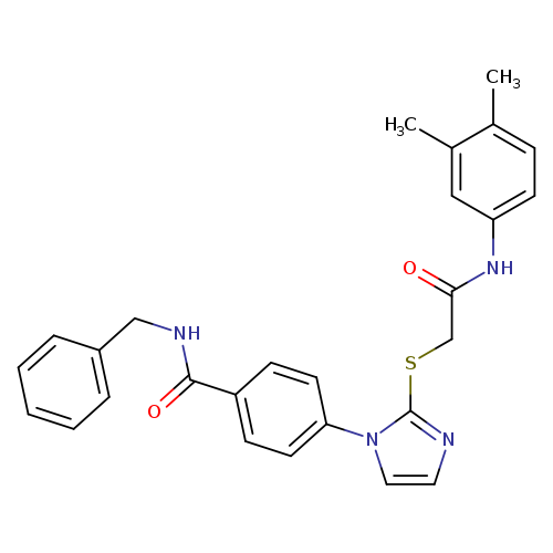 N-benzyl-4-[2-({[(3,4-dimethylphenyl)carbamoyl]methyl}sulfanyl)-1H-imidazol-1-yl]benzamide