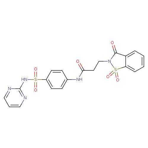 N-{4-[(pyrimidin-2-yl)sulfamoyl]phenyl}-3-(1,1,3-trioxo-2,3-dihydro-1lambda6,2-benzothiazol-2-yl)propanamide