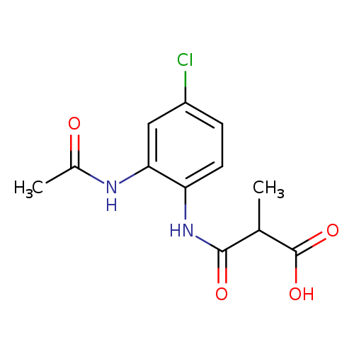 2-[(4-chloro-2-acetamidophenyl)carbamoyl]-2-methylacetic acid