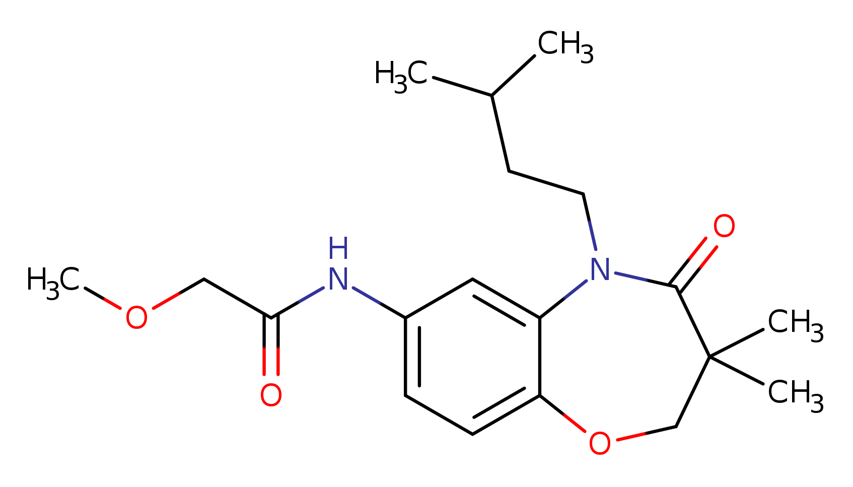 N-[3,3-dimethyl-5-(3-methylbutyl)-4-oxo-2,3,4,5-tetrahydro-1,5-benzoxazepin-7-yl]-2-methoxyacetamide