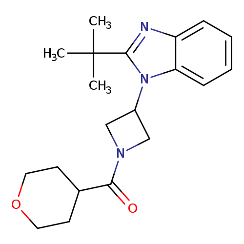 2-tert-butyl-1-[1-(oxane-4-carbonyl)azetidin-3-yl]-1H-1,3-benzodiazole