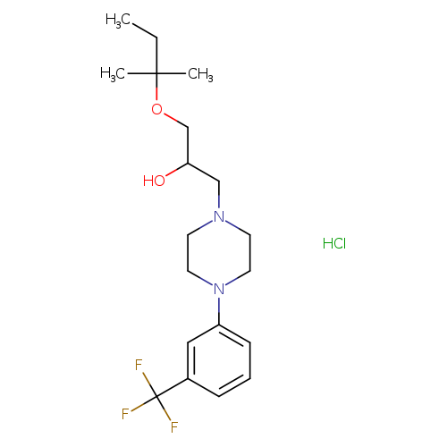 1-[(2-methylbutan-2-yl)oxy]-3-{4-[3-(trifluoromethyl)phenyl]piperazin-1-yl}propan-2-ol hydrochloride