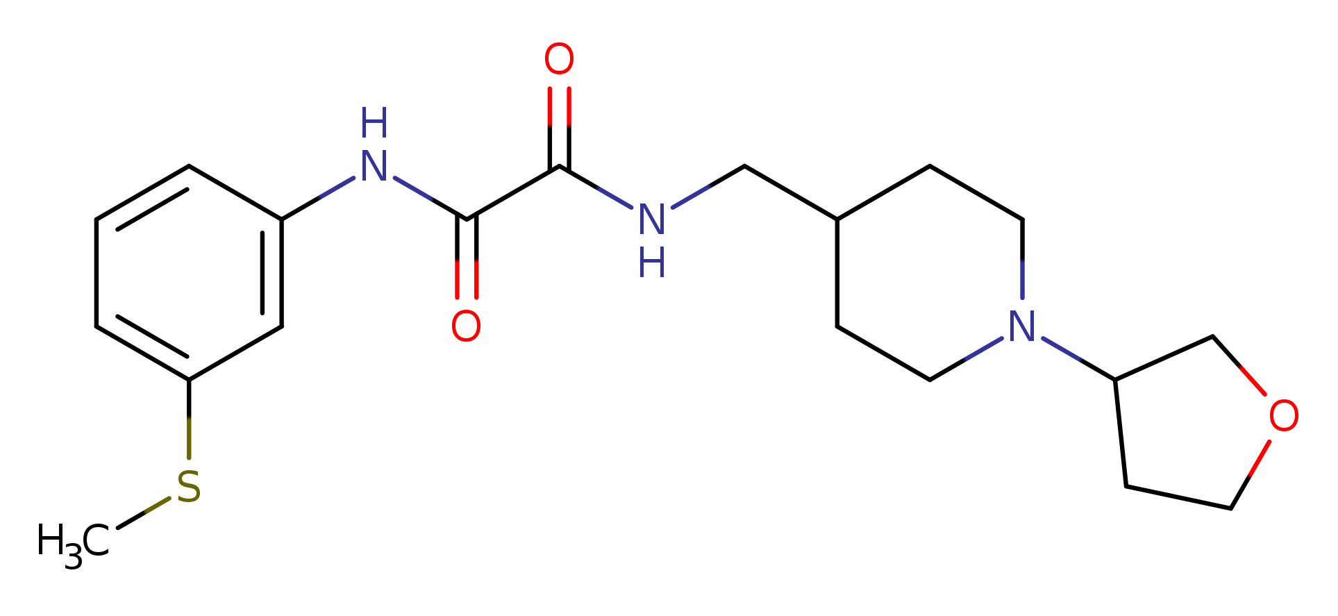N'-[3-(methylsulfanyl)phenyl]-N-{[1-(oxolan-3-yl)piperidin-4-yl]methyl}ethanediamide