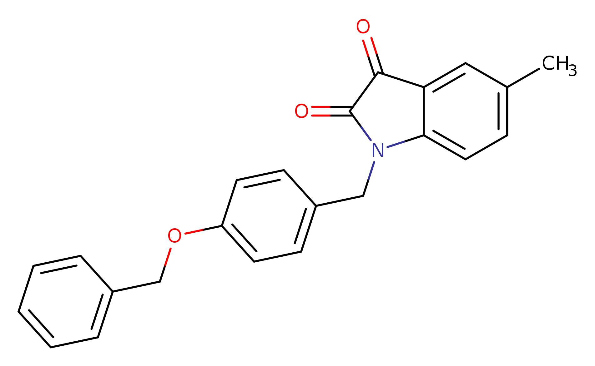 1-{[4-(benzyloxy)phenyl]methyl}-5-methyl-2,3-dihydro-1H-indole-2,3-dione