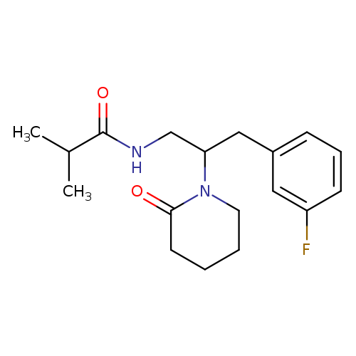 N-[3-(3-fluorophenyl)-2-(2-oxopiperidin-1-yl)propyl]-2-methylpropanamide