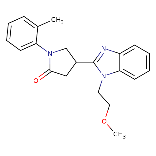 4-[1-(2-methoxyethyl)-1H-1,3-benzodiazol-2-yl]-1-(2-methylphenyl)pyrrolidin-2-one