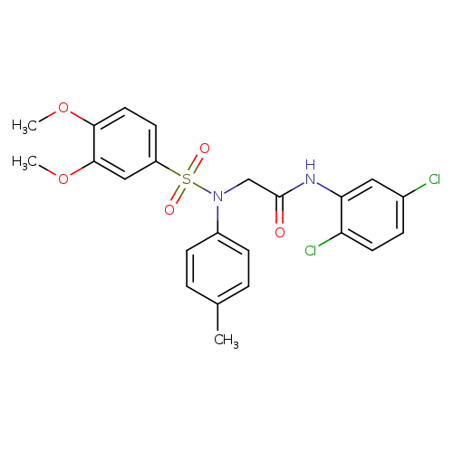 2-[{[3,4-bis(methyloxy)phenyl]sulfonyl}(4-methylphenyl)amino]-N-(2,5-dichlorophenyl)acetamide