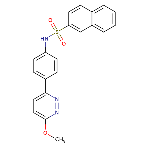 N-[4-(6-methoxypyridazin-3-yl)phenyl]naphthalene-2-sulfonamide