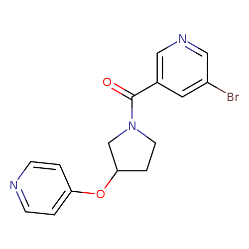 3-bromo-5-[3-(pyridin-4-yloxy)pyrrolidine-1-carbonyl]pyridine