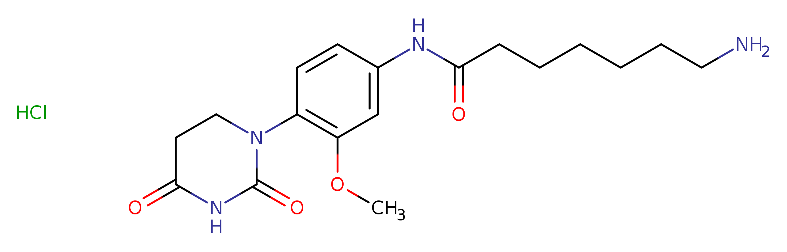 7-amino-N-[4-(2,4-dioxo-1,3-diazinan-1-yl)-3-methoxyphenyl]heptanamide hydrochloride