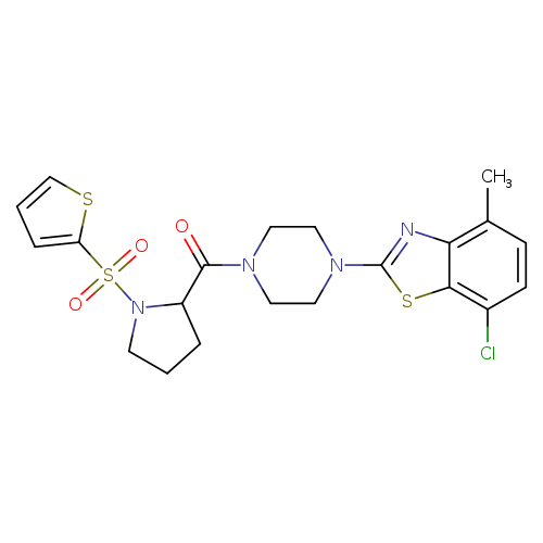 7-chloro-4-methyl-2-{4-[1-(thiophene-2-sulfonyl)pyrrolidine-2-carbonyl]piperazin-1-yl}-1,3-benzothiazole