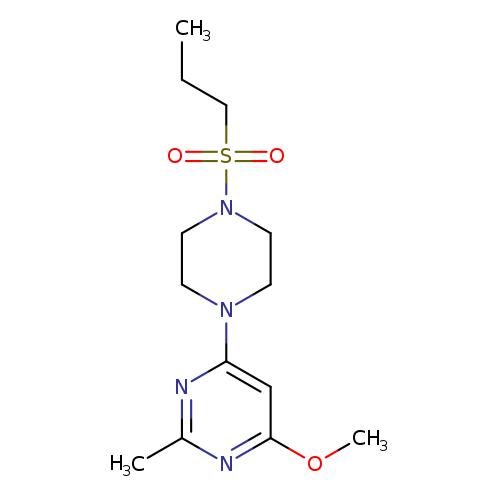 4-methoxy-2-methyl-6-[4-(propane-1-sulfonyl)piperazin-1-yl]pyrimidine