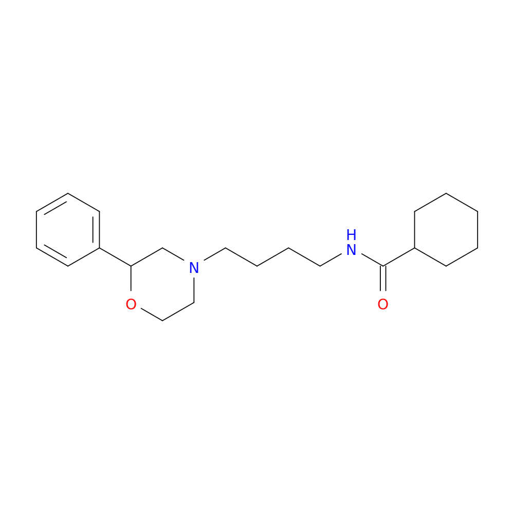 N-[4-(2-phenylmorpholin-4-yl)butyl]cyclohexanecarboxamide
