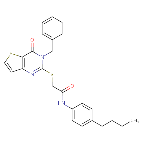 2-({3-benzyl-4-oxo-3H,4H-thieno[3,2-d]pyrimidin-2-yl}sulfanyl)-N-(4-butylphenyl)acetamide