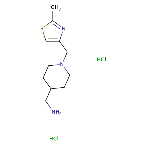1-{1-[(2-methyl-1,3-thiazol-4-yl)methyl]piperidin-4-yl}methanamine dihydrochloride