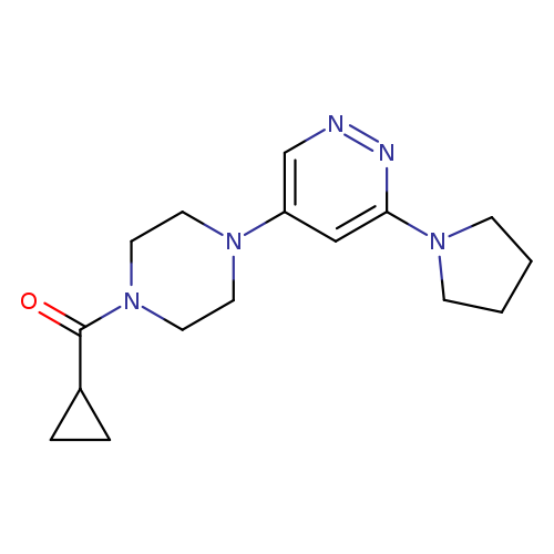 5-(4-cyclopropanecarbonylpiperazin-1-yl)-3-(pyrrolidin-1-yl)pyridazine