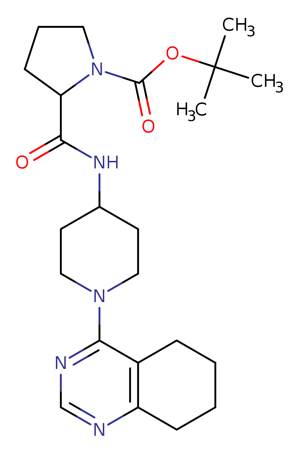tert-butyl 2-{[1-(5,6,7,8-tetrahydroquinazolin-4-yl)piperidin-4-yl]carbamoyl}pyrrolidine-1-carboxylate