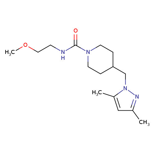 4-[(3,5-dimethyl-1H-pyrazol-1-yl)methyl]-N-(2-methoxyethyl)piperidine-1-carboxamide