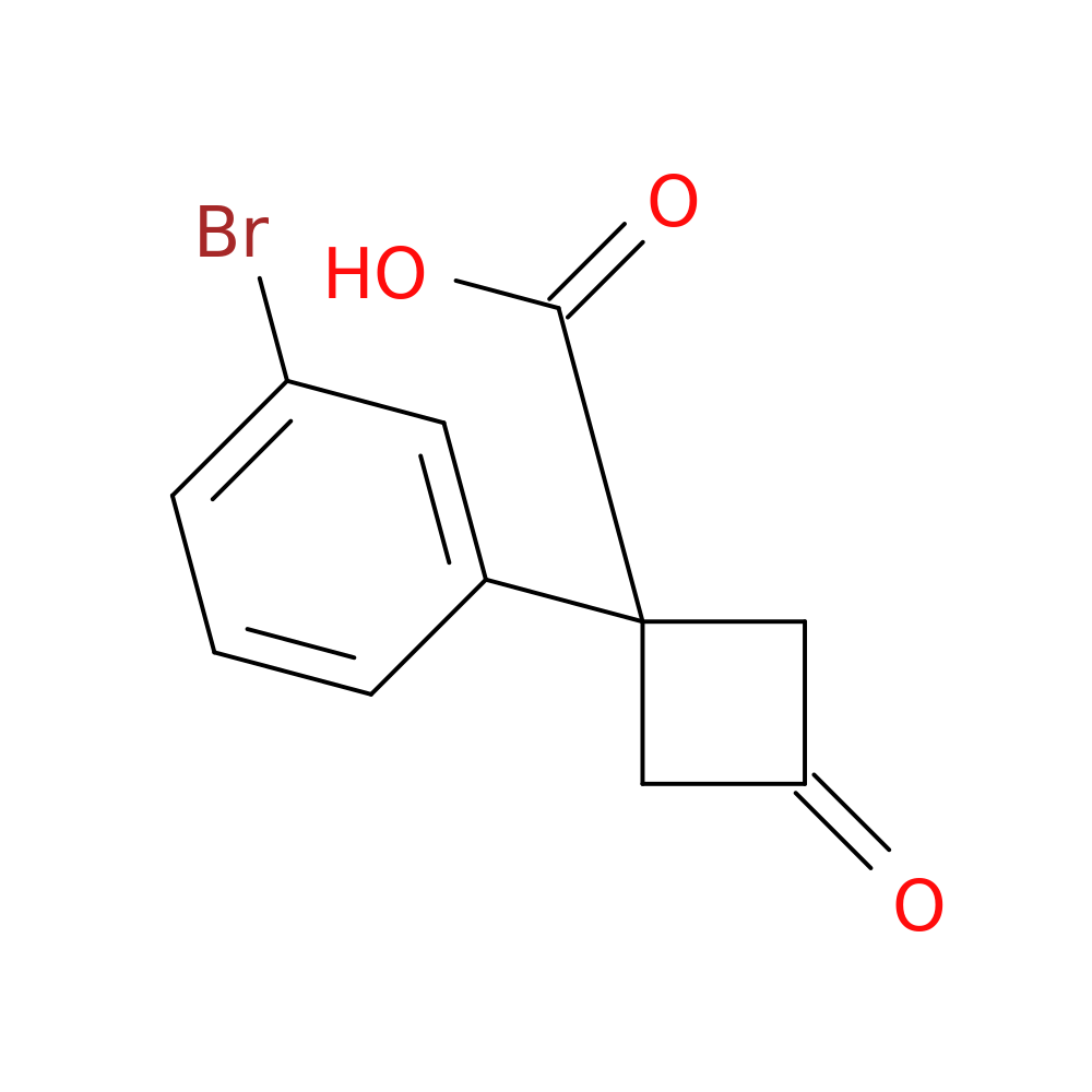 1-(3-Bromophenyl)-3-oxocyclobutane-1-carboxylic acid