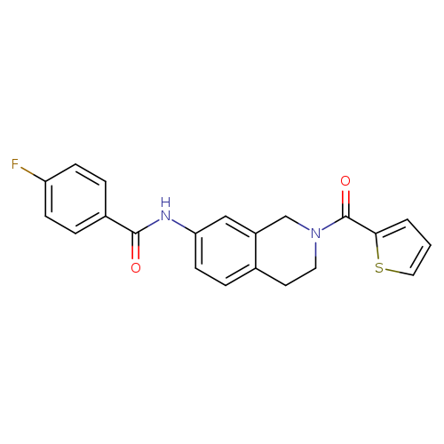 4-fluoro-N-[2-(thiophene-2-carbonyl)-1,2,3,4-tetrahydroisoquinolin-7-yl]benzamide