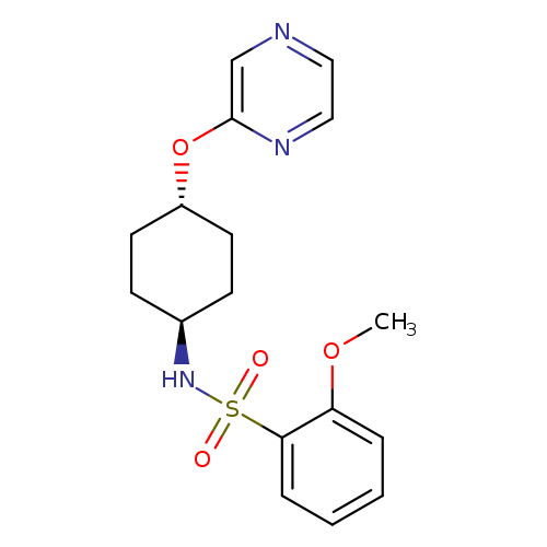 2-methoxy-N-[(1r,4r)-4-(pyrazin-2-yloxy)cyclohexyl]benzene-1-sulfonamide