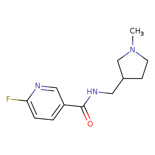 6-fluoro-N-[(1-methylpyrrolidin-3-yl)methyl]pyridine-3-carboxamide