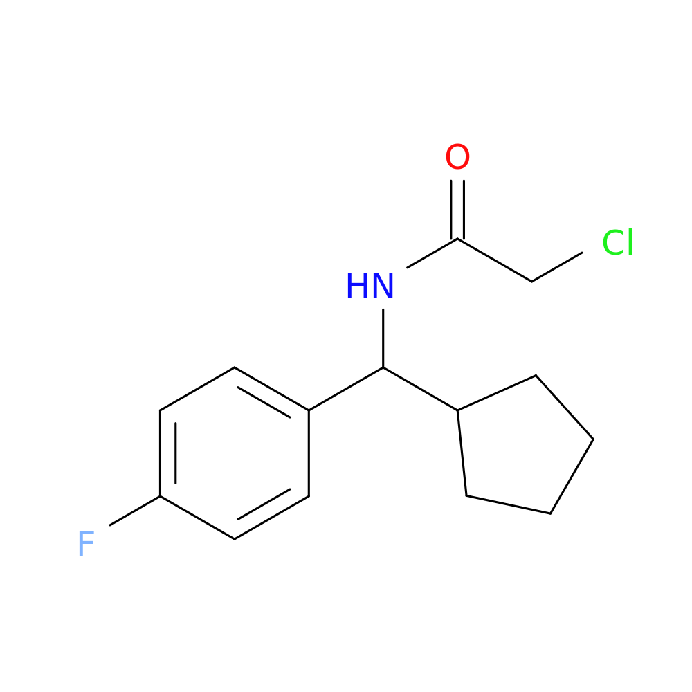 2-chloro-N-[cyclopentyl(4-fluorophenyl)methyl]acetamide