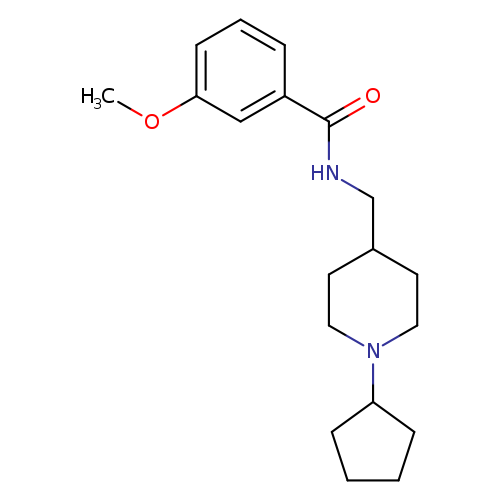 N-[(1-cyclopentylpiperidin-4-yl)methyl]-3-methoxybenzamide
