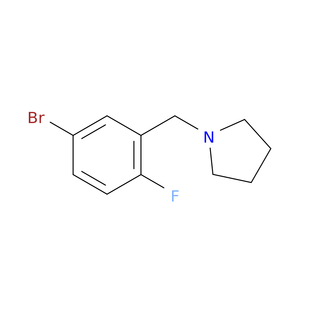 4-Bromo-1-fluoro-pyrrolidinobenzene