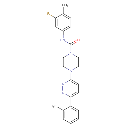 N-(3-fluoro-4-methylphenyl)-4-[6-(2-methylphenyl)pyridazin-3-yl]piperazine-1-carboxamide