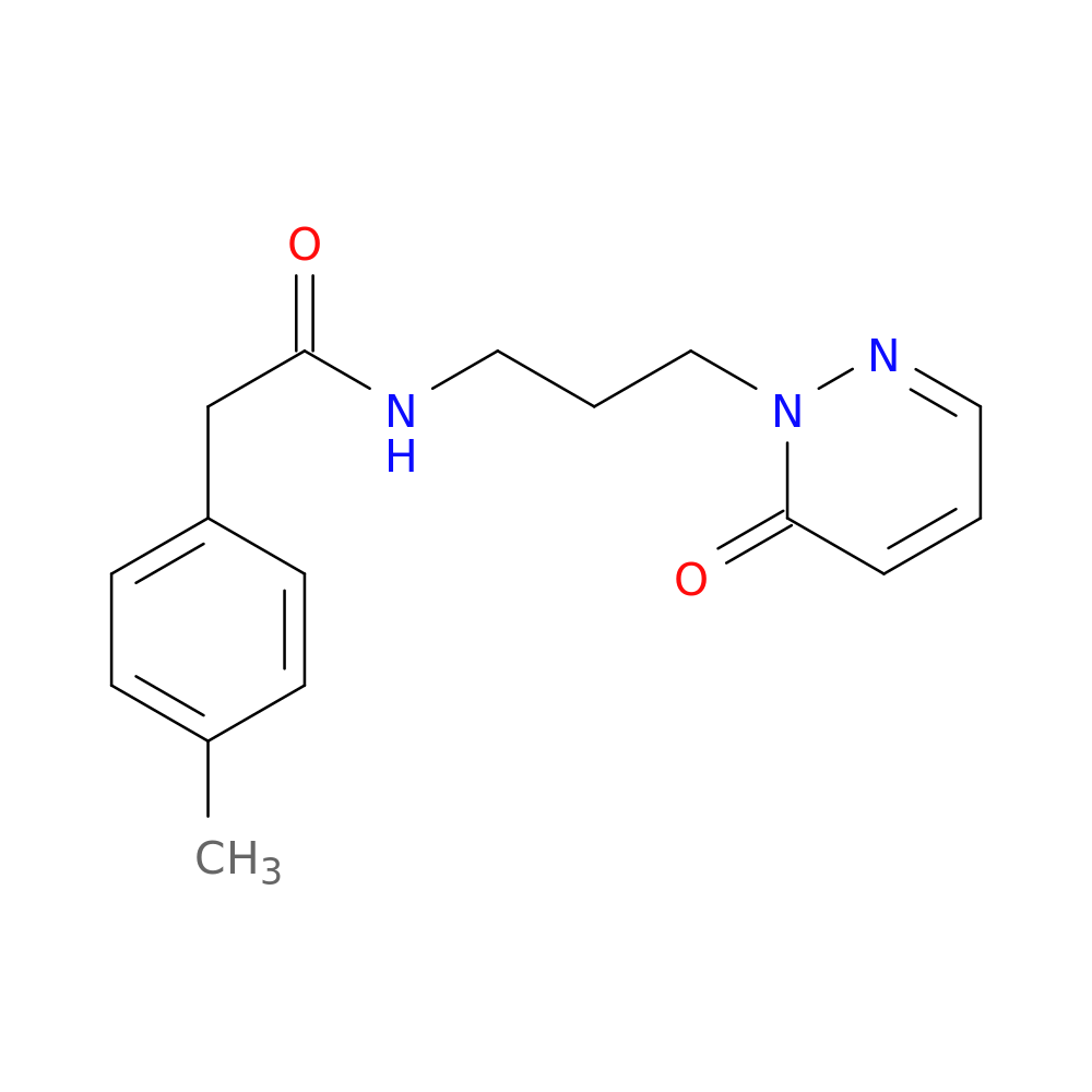 2-(4-methylphenyl)-N-[3-(6-oxo-1,6-dihydropyridazin-1-yl)propyl]acetamide