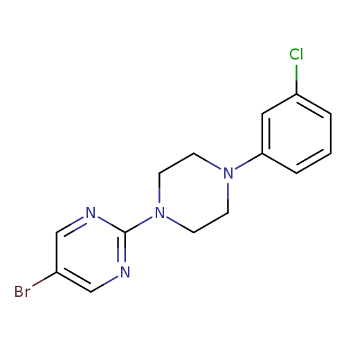 5-bromo-2-[4-(3-chlorophenyl)piperazin-1-yl]pyrimidine