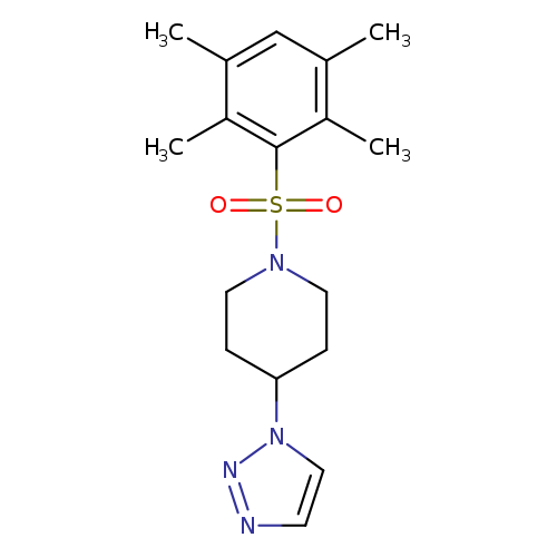 1-(2,3,5,6-tetramethylbenzenesulfonyl)-4-(1H-1,2,3-triazol-1-yl)piperidine