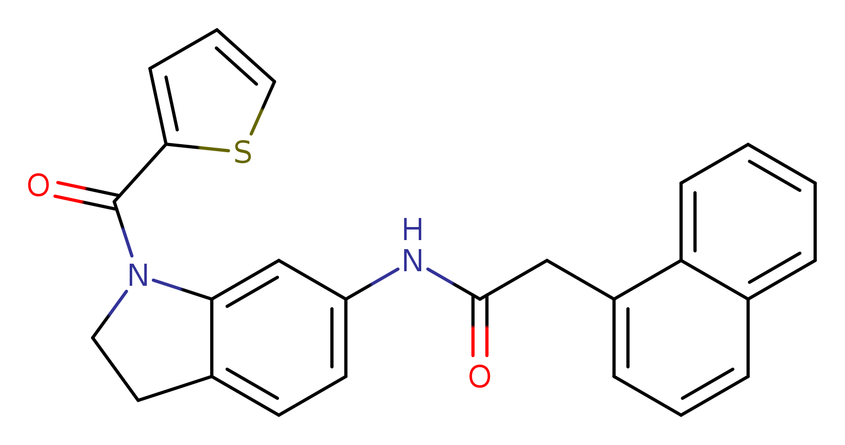 2-(naphthalen-1-yl)-N-[1-(thiophene-2-carbonyl)-2,3-dihydro-1H-indol-6-yl]acetamide
